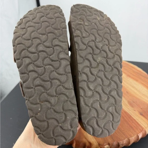 Arizona Birko-Flor Nubuk mocha slide sandals sz 37 US 6 narrow - Picture 5 of 5